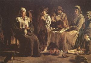 Louis Le Nain Peasant Family in an Interior (mk05) oil painting image